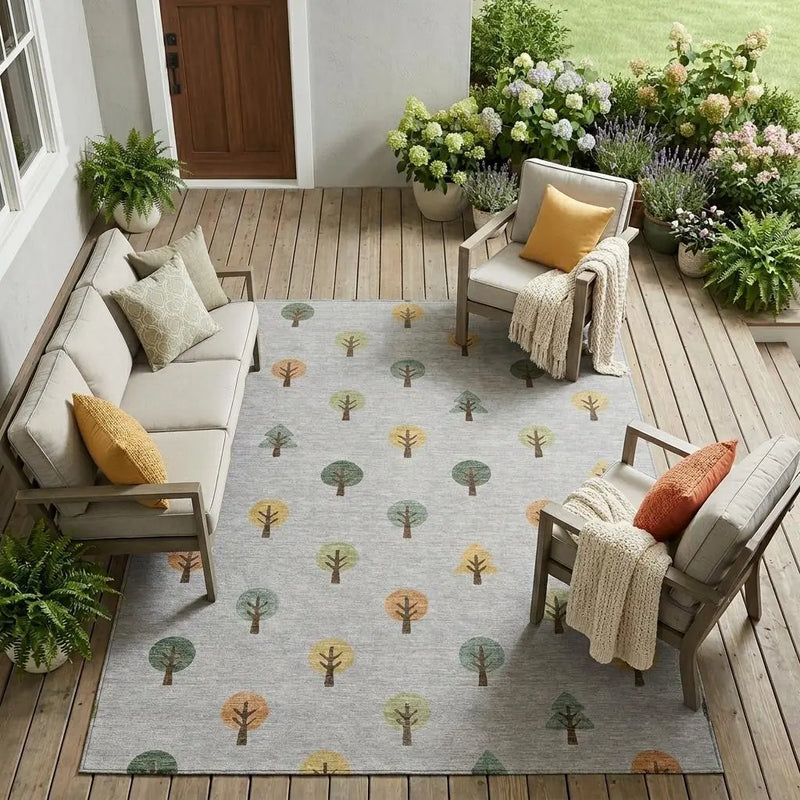 9' X 12' Silver And Green Geometric Washable Indoor Outdoor Area Rug Homeroots Outdoor