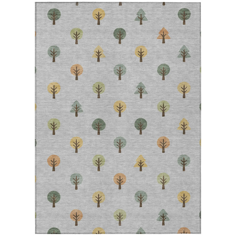 9' X 12' Silver And Green Geometric Washable Indoor Outdoor Area Rug Homeroots Outdoor
