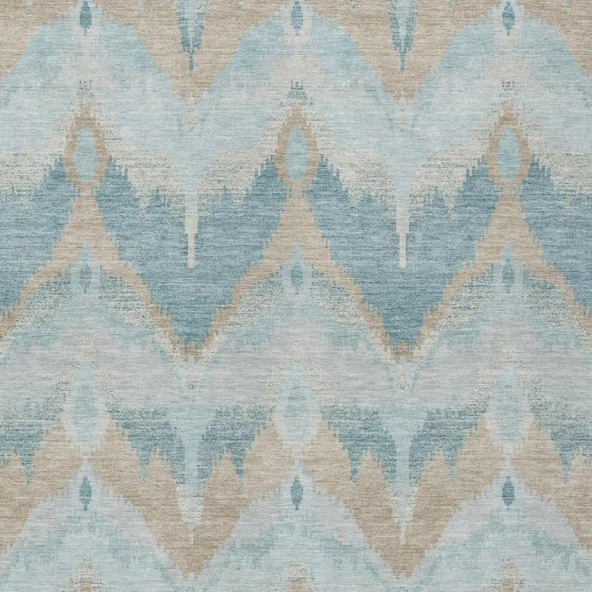 9' X 12' Sky Blue And Blue Abstract Washable Indoor Outdoor Area Rug Homeroots Outdoor