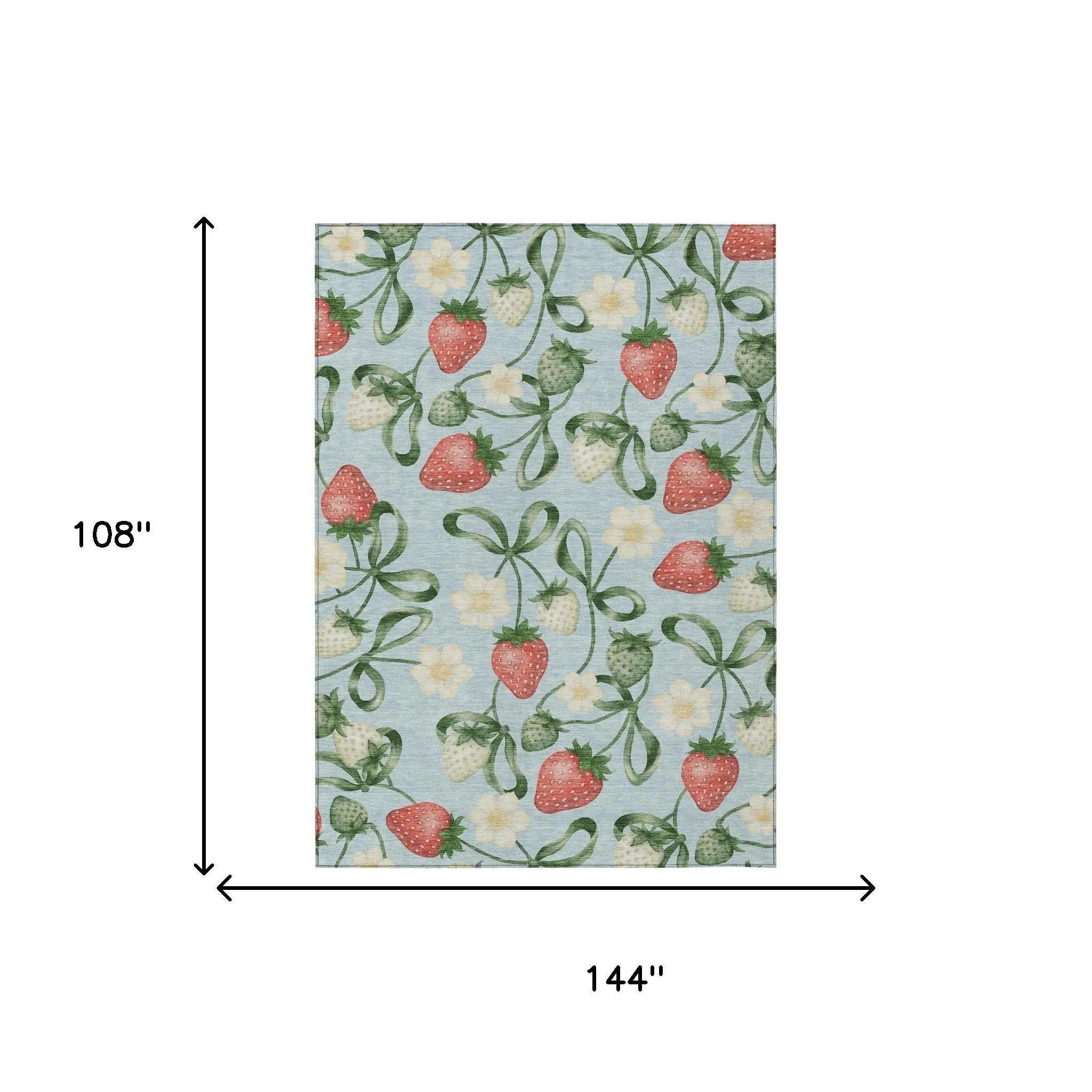 9' X 12' Sky Blue And Blue Floral Washable Indoor Outdoor Area Rug Homeroots Outdoor
