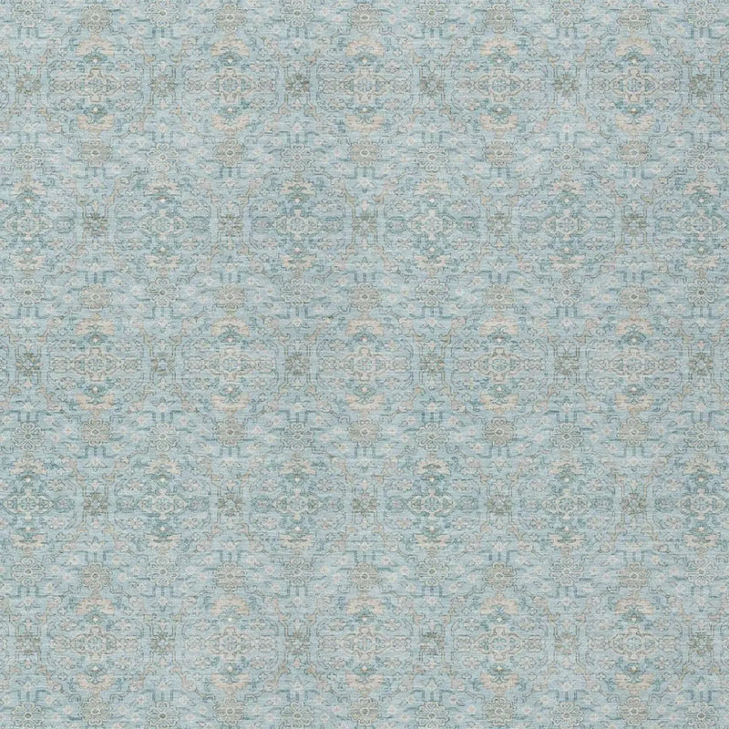 9' X 12' Sky Blue And Blue Oriental Washable Indoor Outdoor Area Rug Homeroots Outdoor