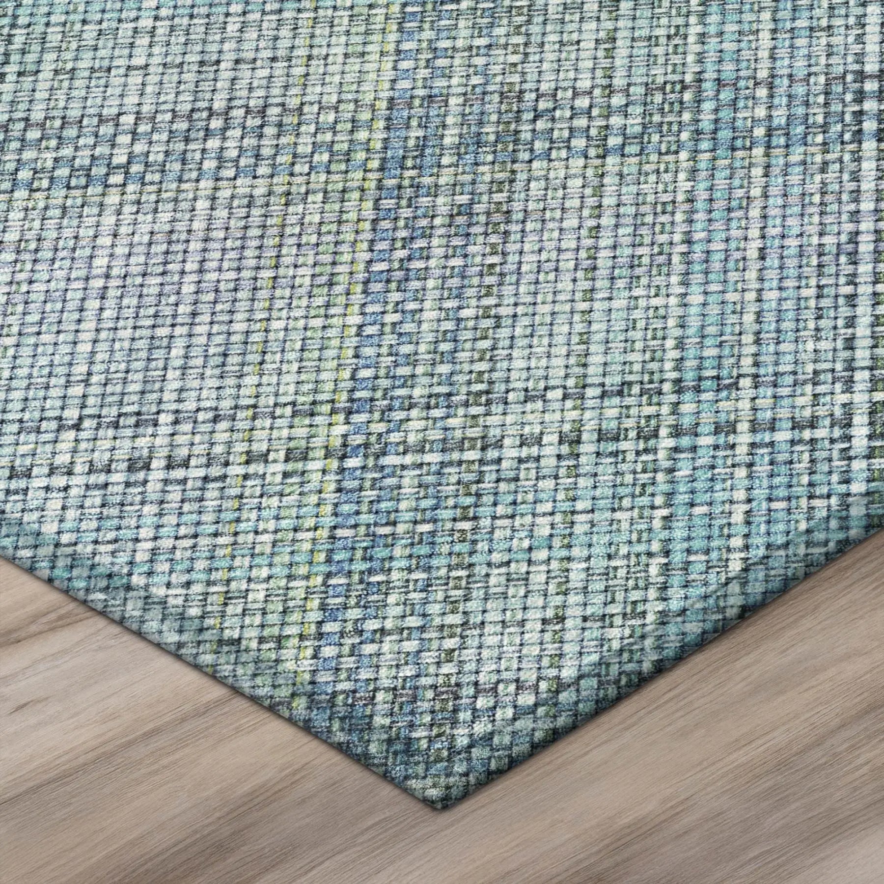9' X 12' Sky Blue And Blue Plaid Washable Indoor Outdoor Area Rug Homeroots Outdoor