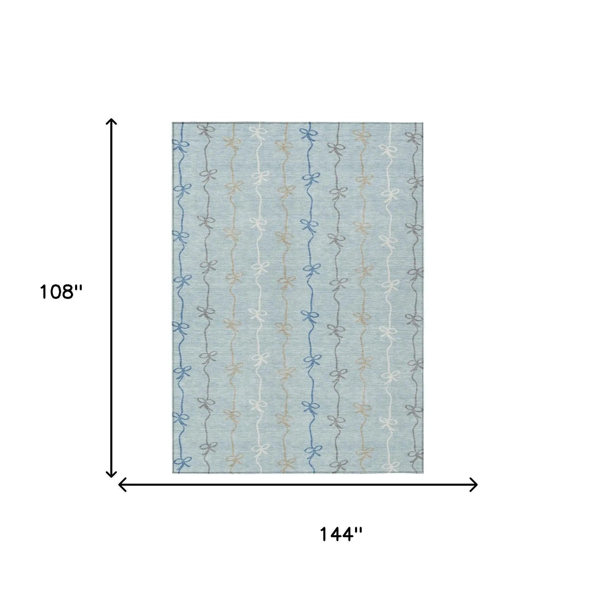 9' X 12' Sky Blue And Denim Blue Southwestern Washable Indoor Outdoor Area Rug Homeroots Outdoor