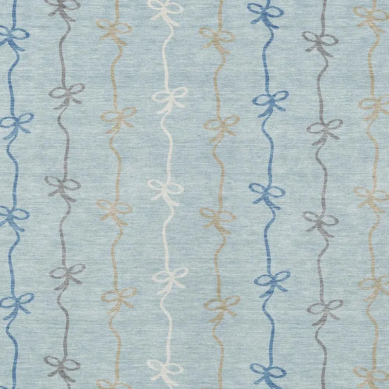 9' X 12' Sky Blue And Denim Blue Southwestern Washable Indoor Outdoor Area Rug Homeroots Outdoor