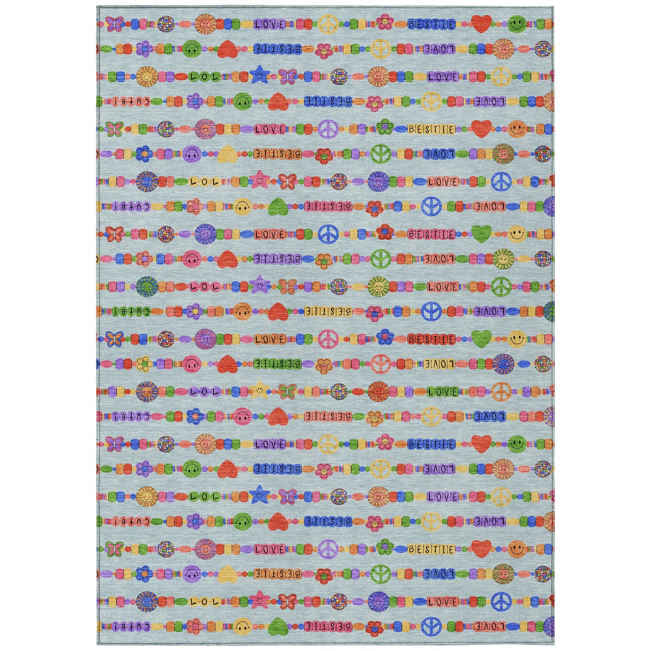 9' X 12' Sky Blue And Ivory Geometric Washable Indoor Outdoor Area Rug Homeroots Outdoor