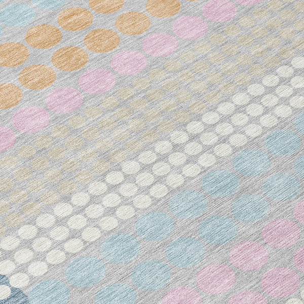 9' X 12' Sky Blue And Lavender Geometric Washable Indoor Outdoor Area Rug Homeroots Outdoor