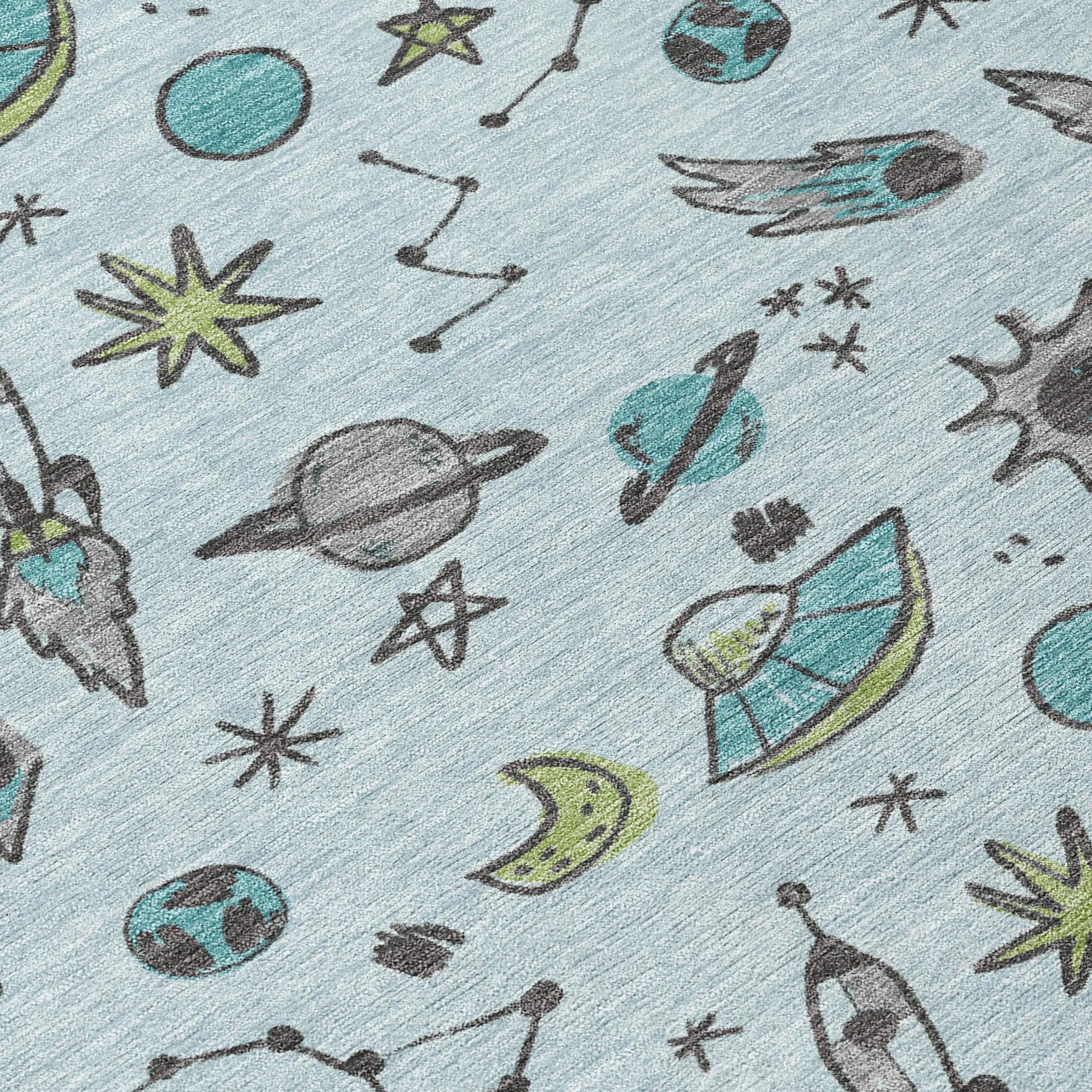 9' X 12' Sky Blue And Teal Blue Animal Print Washable Indoor Outdoor Area Rug Homeroots Outdoor