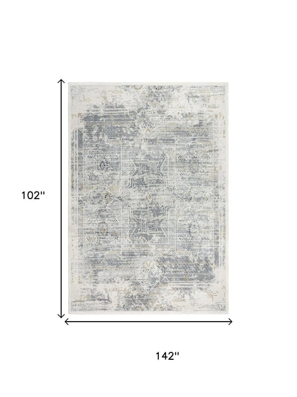 9' X 12' Stone Beige And Ivory Abstract Area Rug Homeroots Home Decor