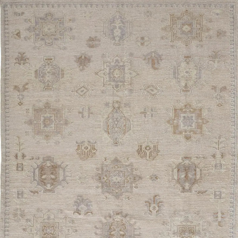 9' X 12' Tan And Brown Floral Hand Knotted Stain Resistant Area Rug Homeroots Outdoor