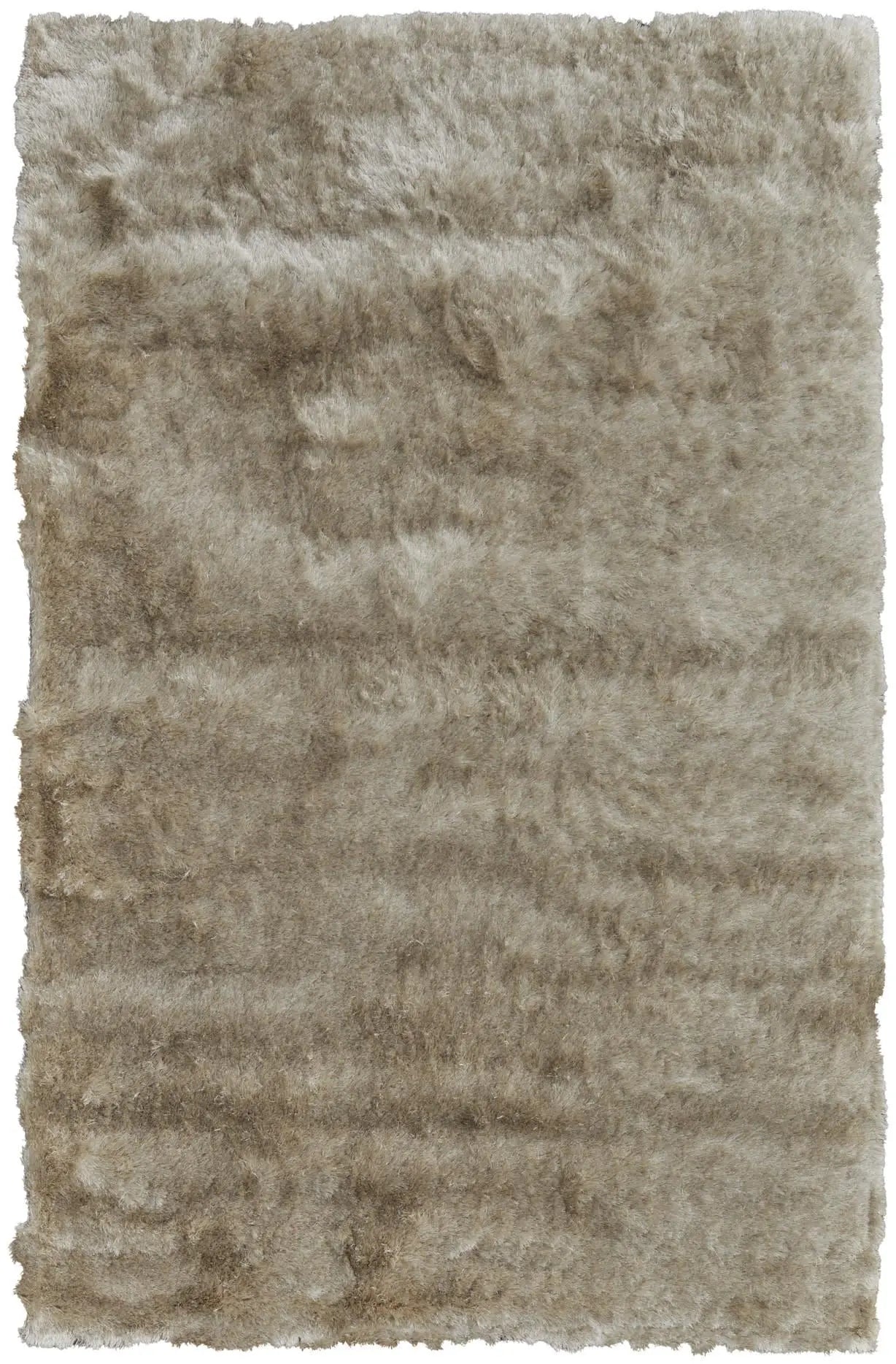 9' X 12' Tan And Taupe Shag Hand Tufted Area Rug Homeroots Home Decor