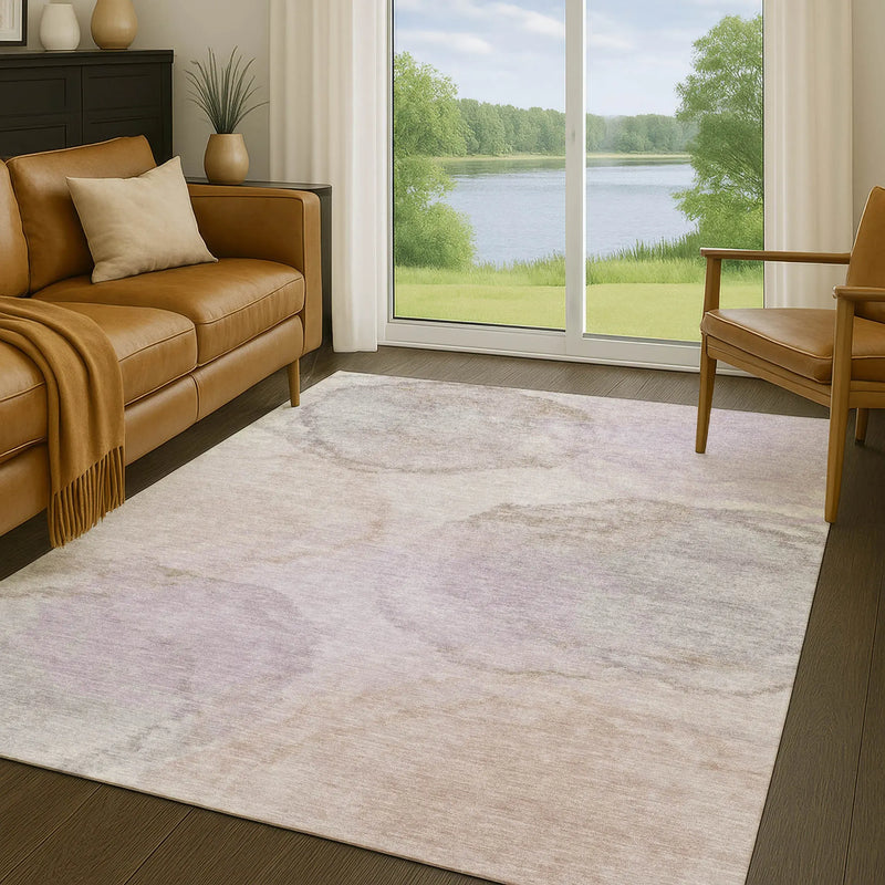 9' X 12' Taupe And Beige Abstract Washable Indoor Outdoor Area Rug Homeroots Outdoor