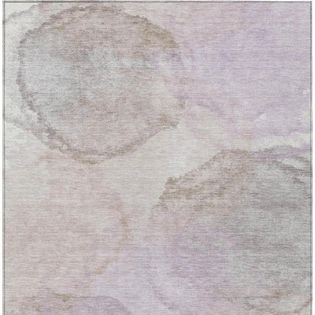 9' X 12' Taupe And Beige Abstract Washable Indoor Outdoor Area Rug Homeroots Outdoor