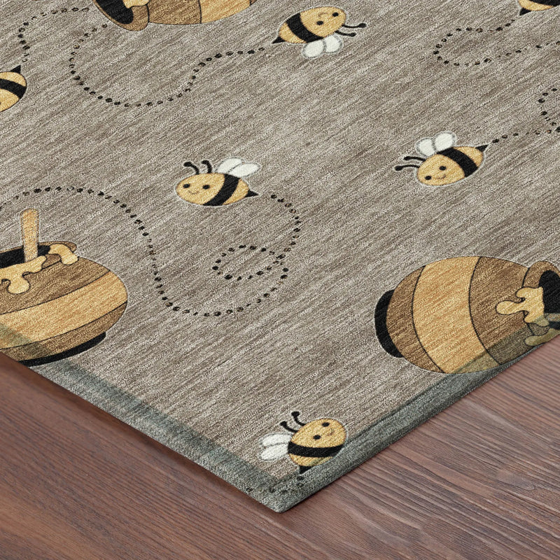9' X 12' Taupe And Beige Geometric Washable Indoor Outdoor Area Rug Homeroots Outdoor