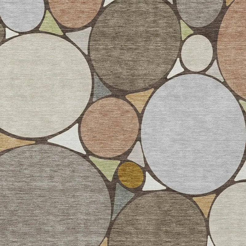9' X 12' Taupe And Beige Geometric Washable Indoor Outdoor Area Rug Homeroots Outdoor