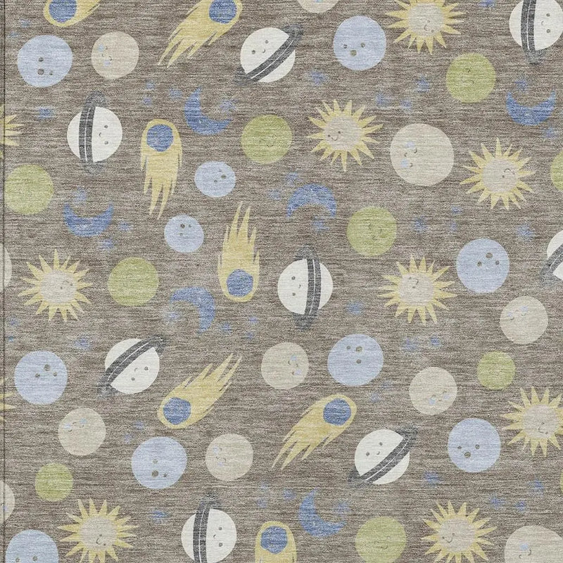 9' X 12' Taupe And Beige Geometric Washable Indoor Outdoor Area Rug Homeroots Outdoor