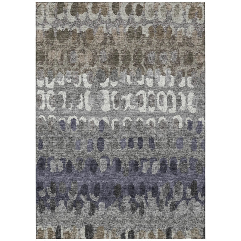 9' X 12' Taupe And Beige Geometric Washable Indoor Outdoor Area Rug Homeroots Outdoor