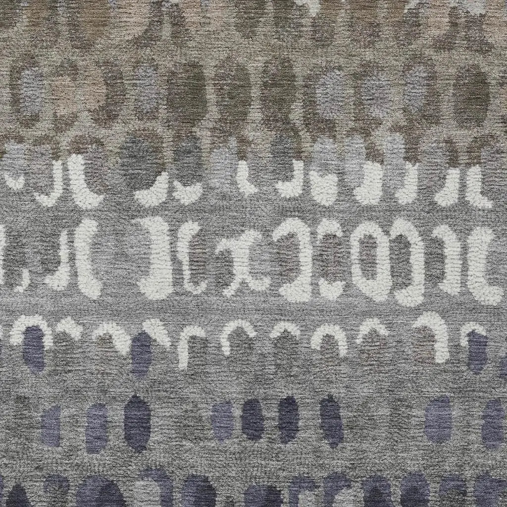 9' X 12' Taupe And Beige Geometric Washable Indoor Outdoor Area Rug Homeroots Outdoor