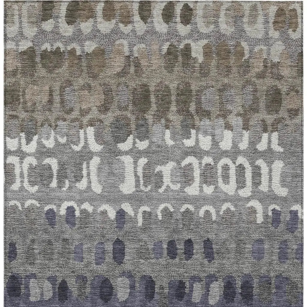 9' X 12' Taupe And Beige Geometric Washable Indoor Outdoor Area Rug Homeroots Outdoor