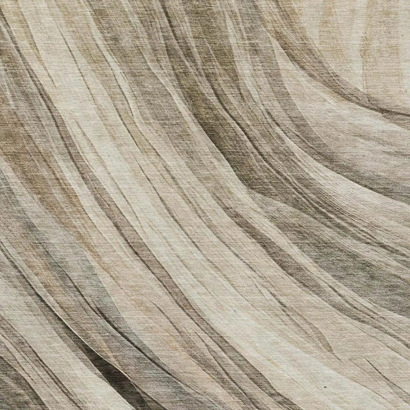 9' X 12' Taupe And Brown Abstract Washable Indoor Outdoor Area Rug Homeroots Outdoor