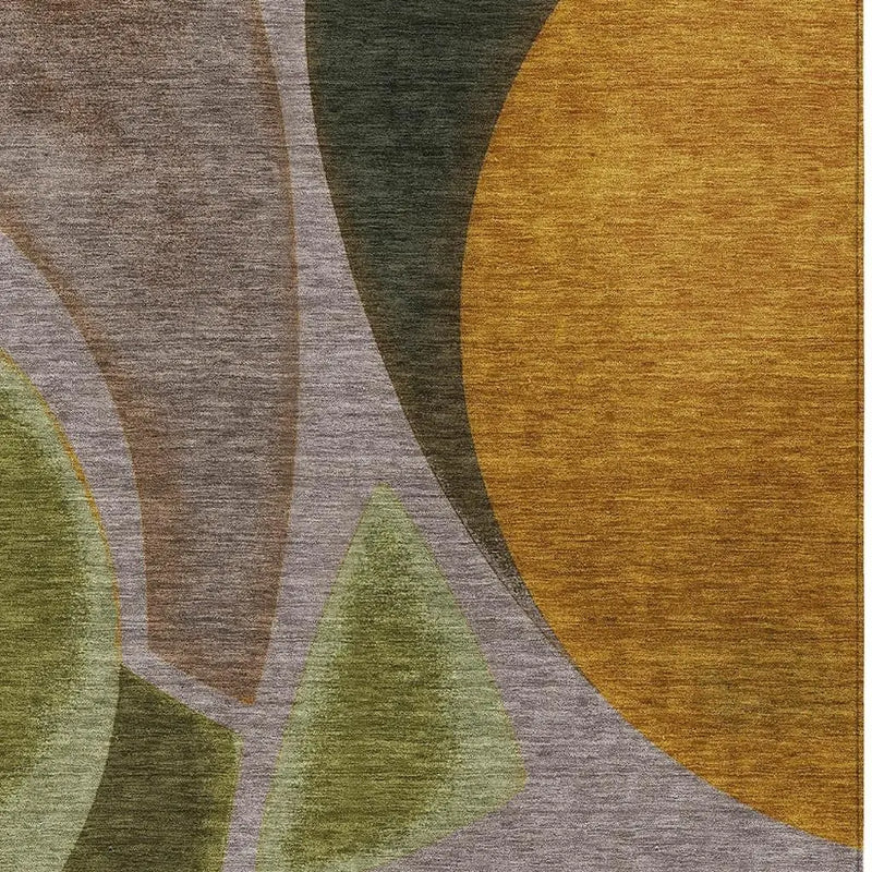 9' X 12' Taupe And Brown Abstract Washable Indoor Outdoor Area Rug Homeroots Outdoor