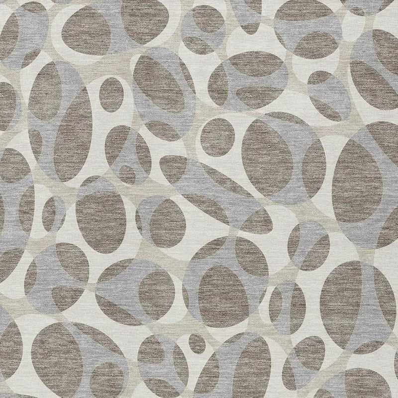 9' X 12' Taupe And Brown Abstract Washable Indoor Outdoor Area Rug Homeroots Outdoor