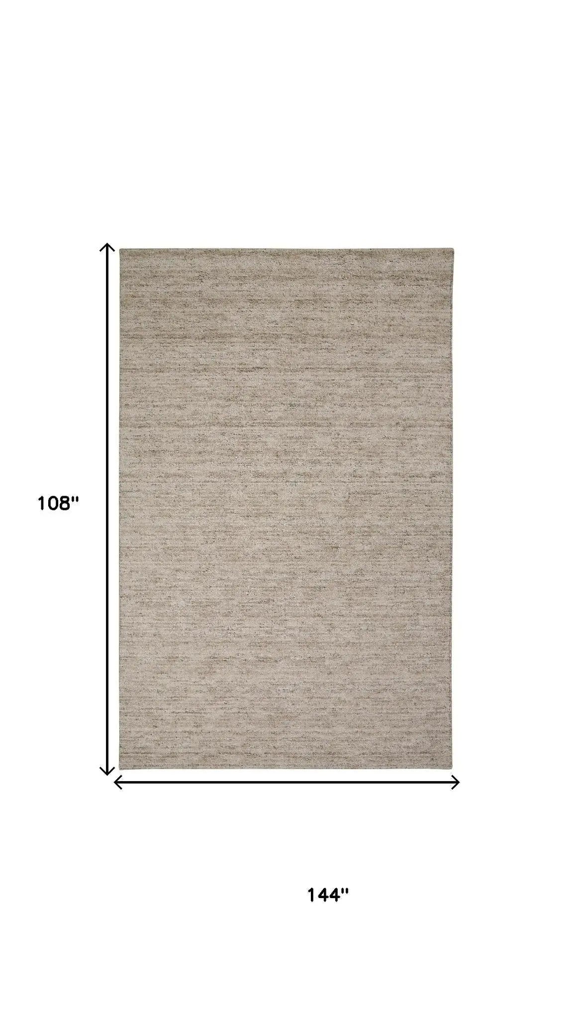 9' X 12' Taupe And Brown Hand Woven Area Rug Homeroots Home Decor