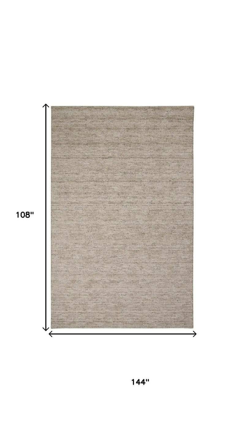 9' X 12' Taupe And Brown Hand Woven Area Rug Homeroots Home Decor