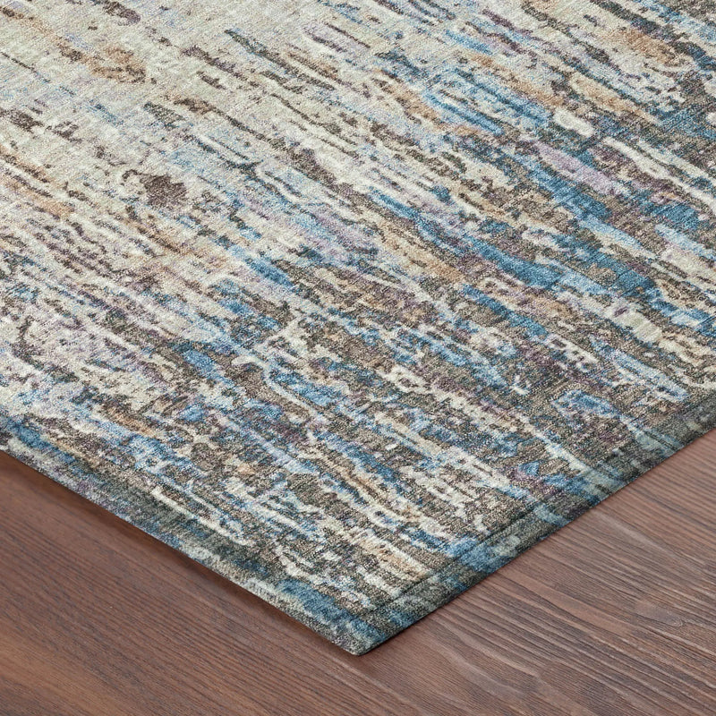 9' X 12' Taupe And Brown Striped Washable Indoor Outdoor Area Rug Homeroots Outdoor