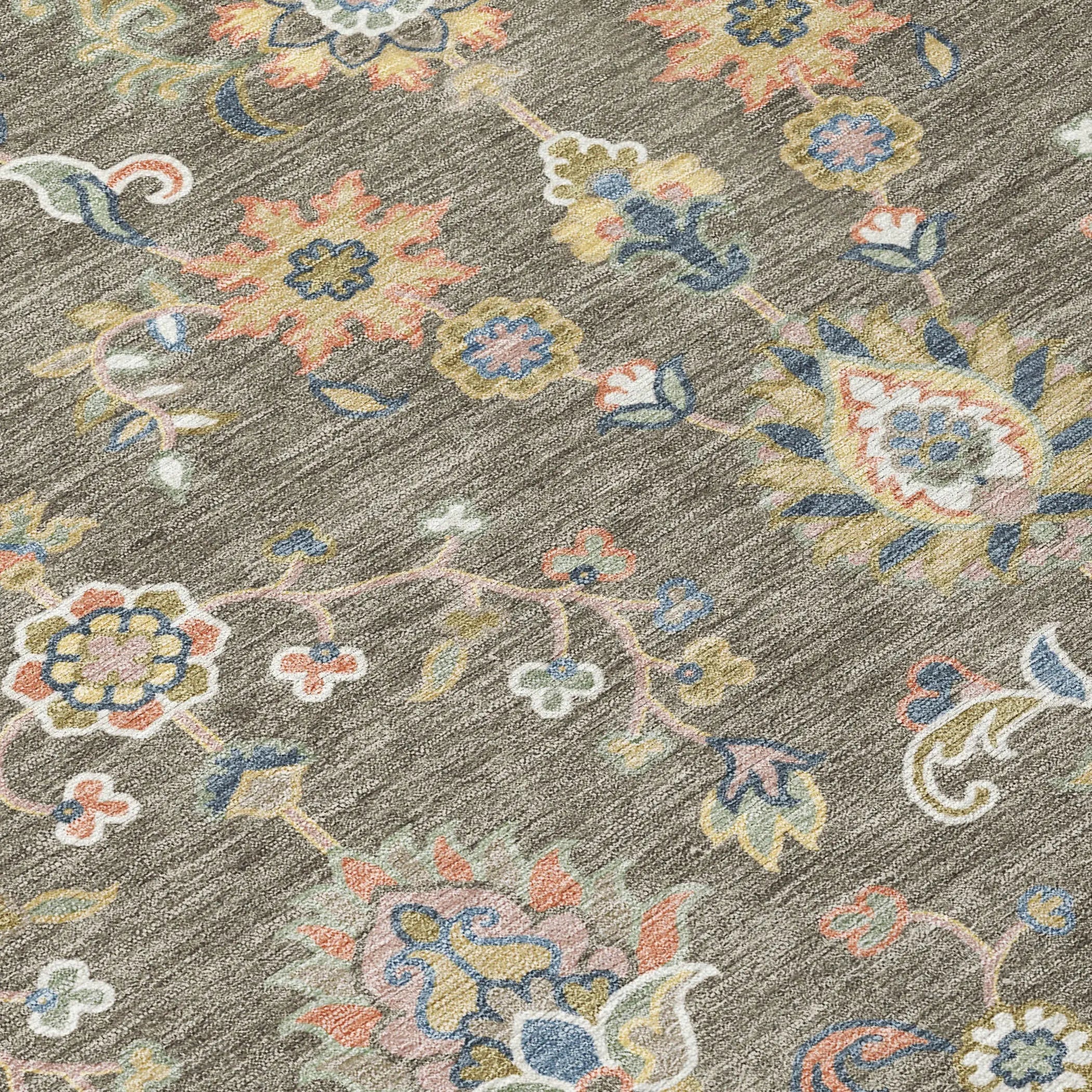 9' X 12' Taupe And Denim Blue Abstract Washable Indoor Outdoor Area Rug Homeroots Outdoor