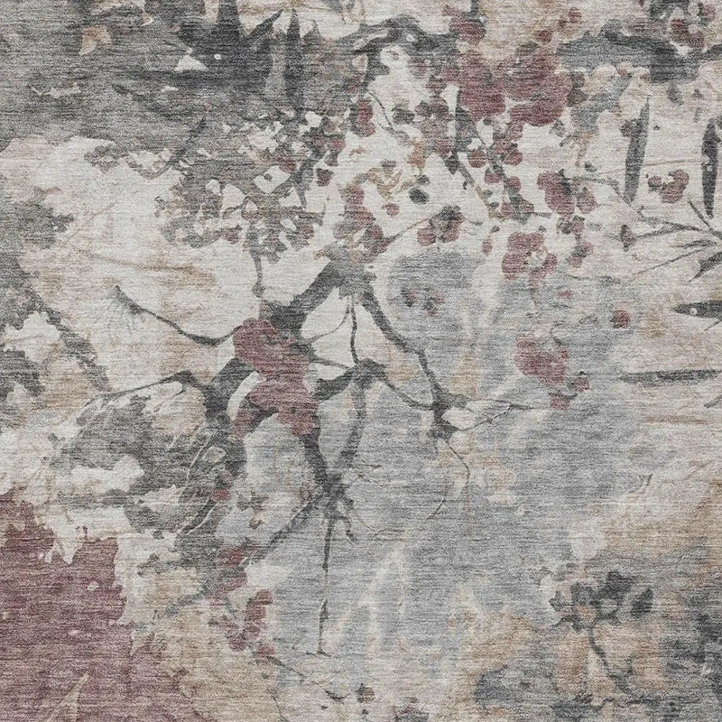 9' X 12' Taupe And Green Abstract Washable Indoor Outdoor Area Rug Homeroots Outdoor