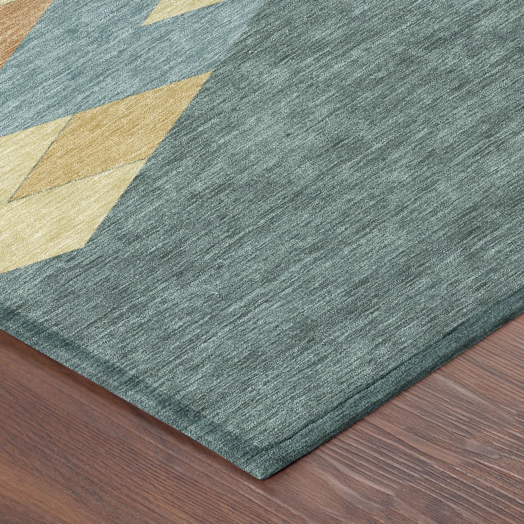 9' X 12' Teal Blue And Copper Geometric Washable Indoor Outdoor Area Rug Homeroots Outdoor