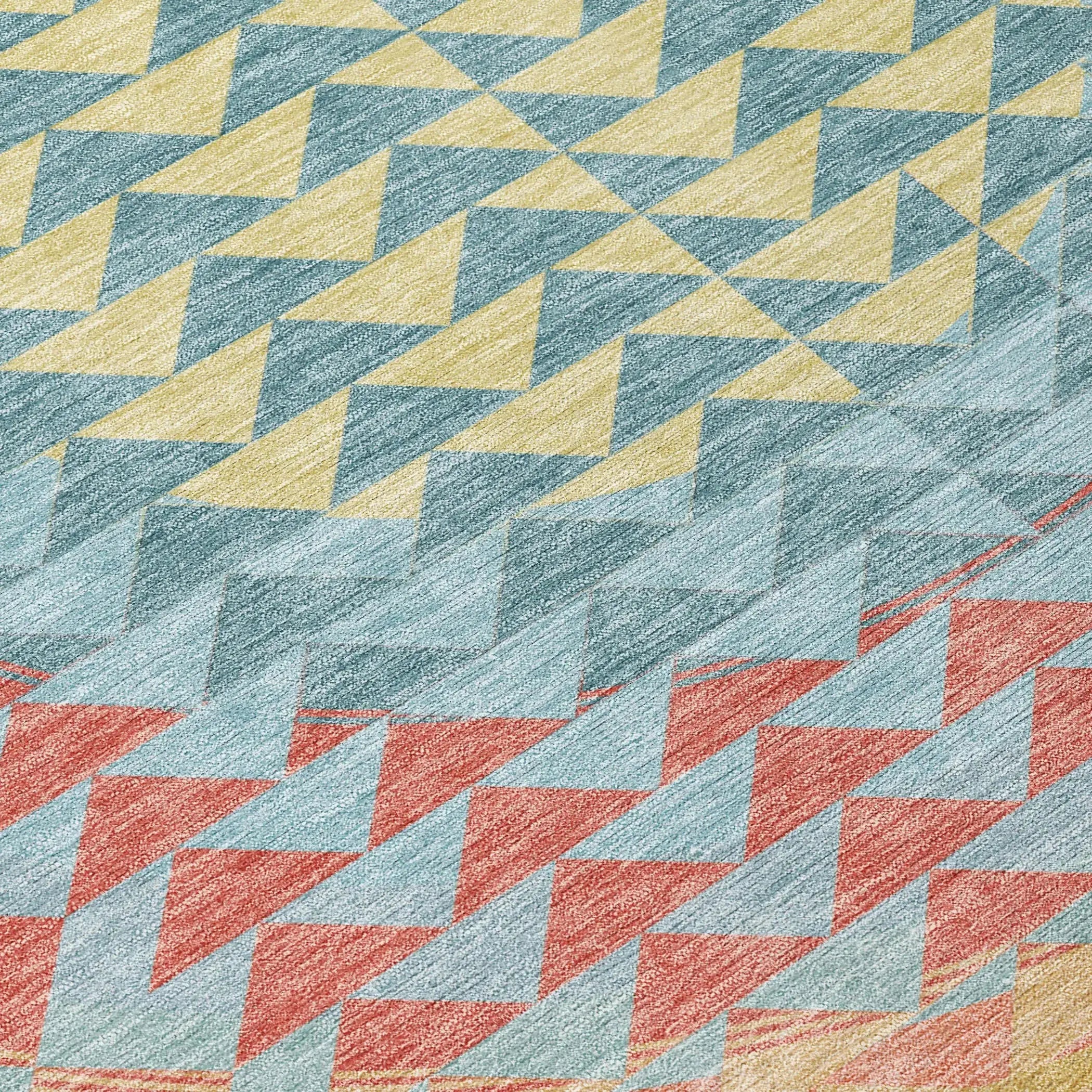 9' X 12' Teal Blue And Granite Gray Geometric Washable Indoor Outdoor Area Rug Homeroots Outdoor