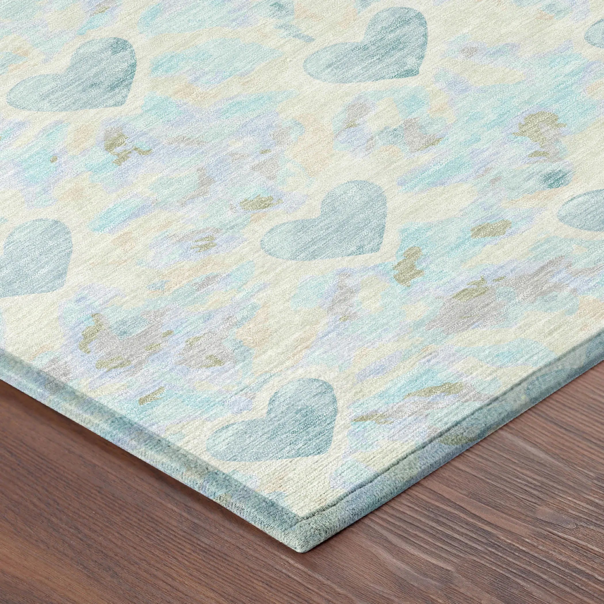 9' X 12' Teal Blue And Ivory Geometric Washable Indoor Outdoor Area Rug Homeroots Outdoor