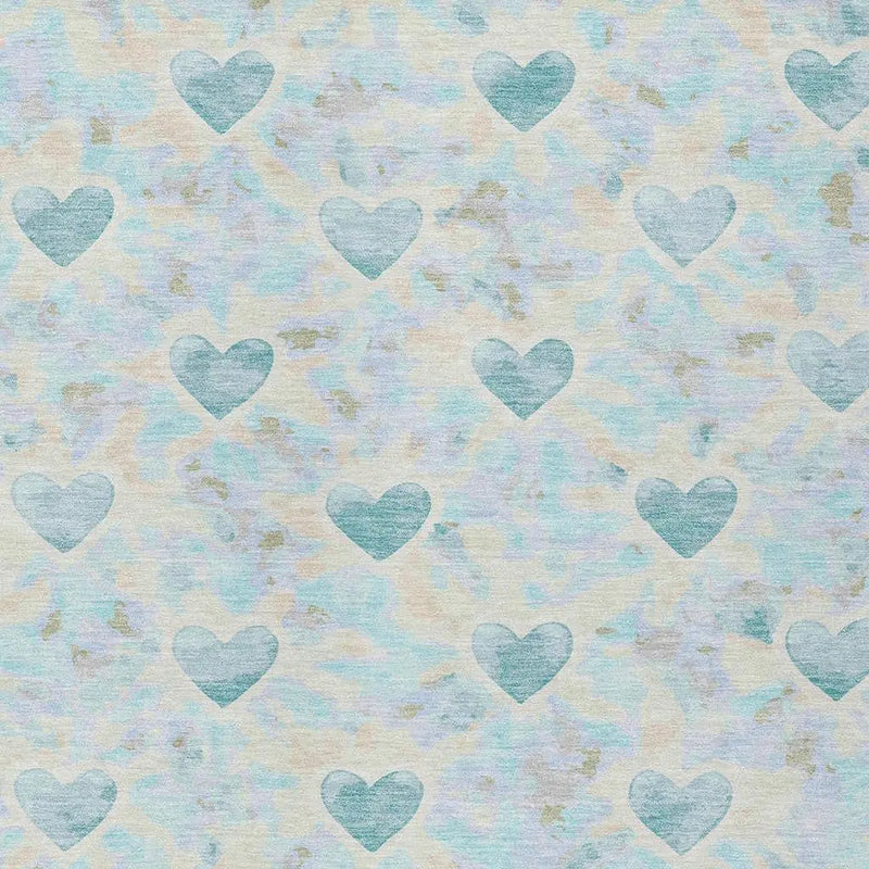 9' X 12' Teal Blue And Ivory Geometric Washable Indoor Outdoor Area Rug Homeroots Outdoor