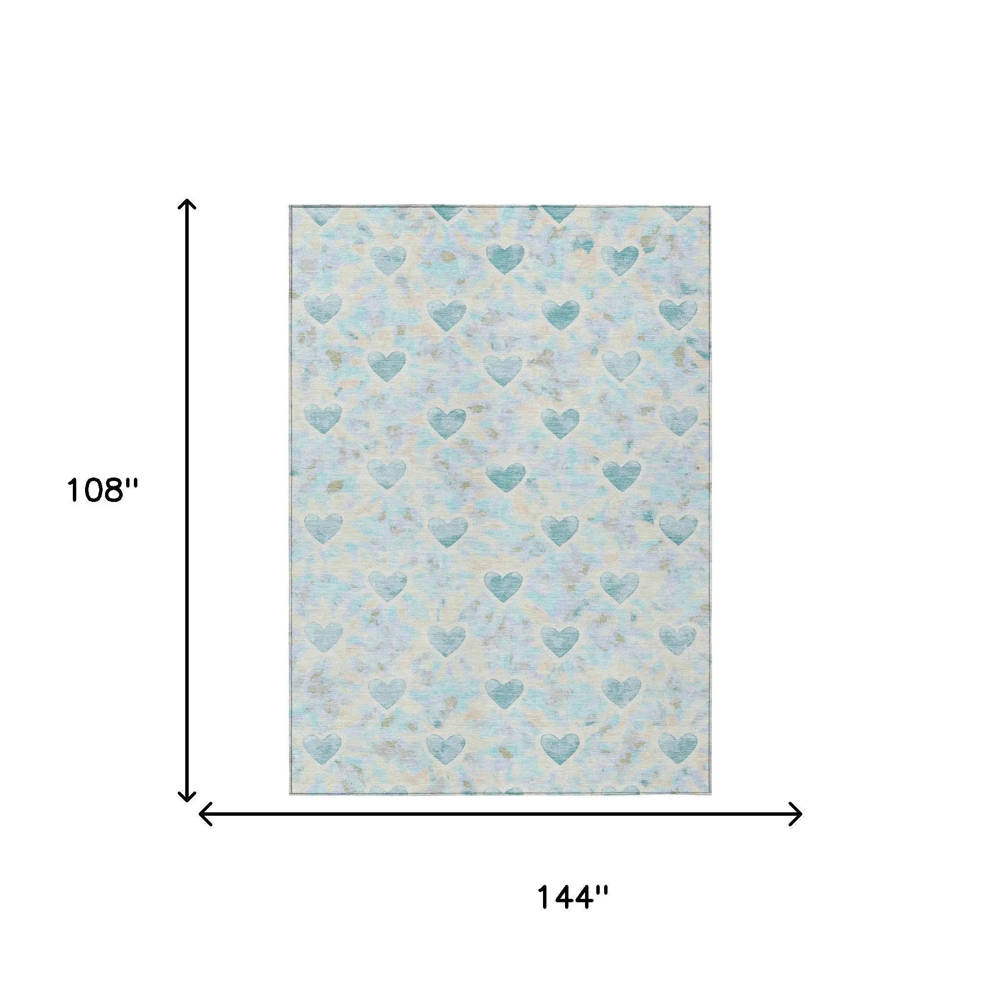 9' X 12' Teal Blue And Ivory Geometric Washable Indoor Outdoor Area Rug Homeroots Outdoor