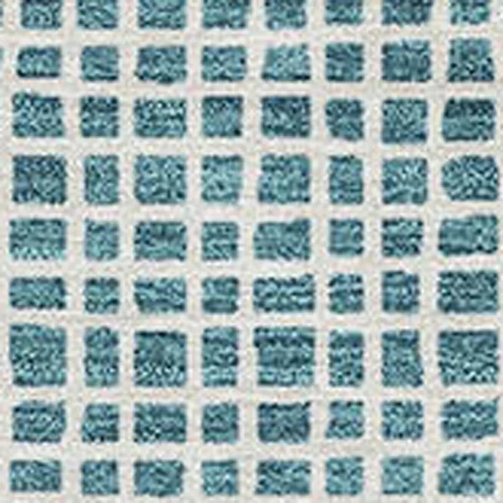 9' X 12' Teal Blue And Ivory Striped Washable Indoor Outdoor Area Rug Homeroots Outdoor