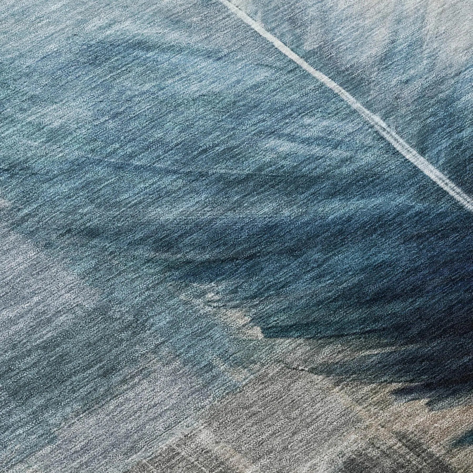 9' X 12' Teal Blue And Pewter Botanical Leaves Washable Indoor Outdoor Area Rug Homeroots Outdoor