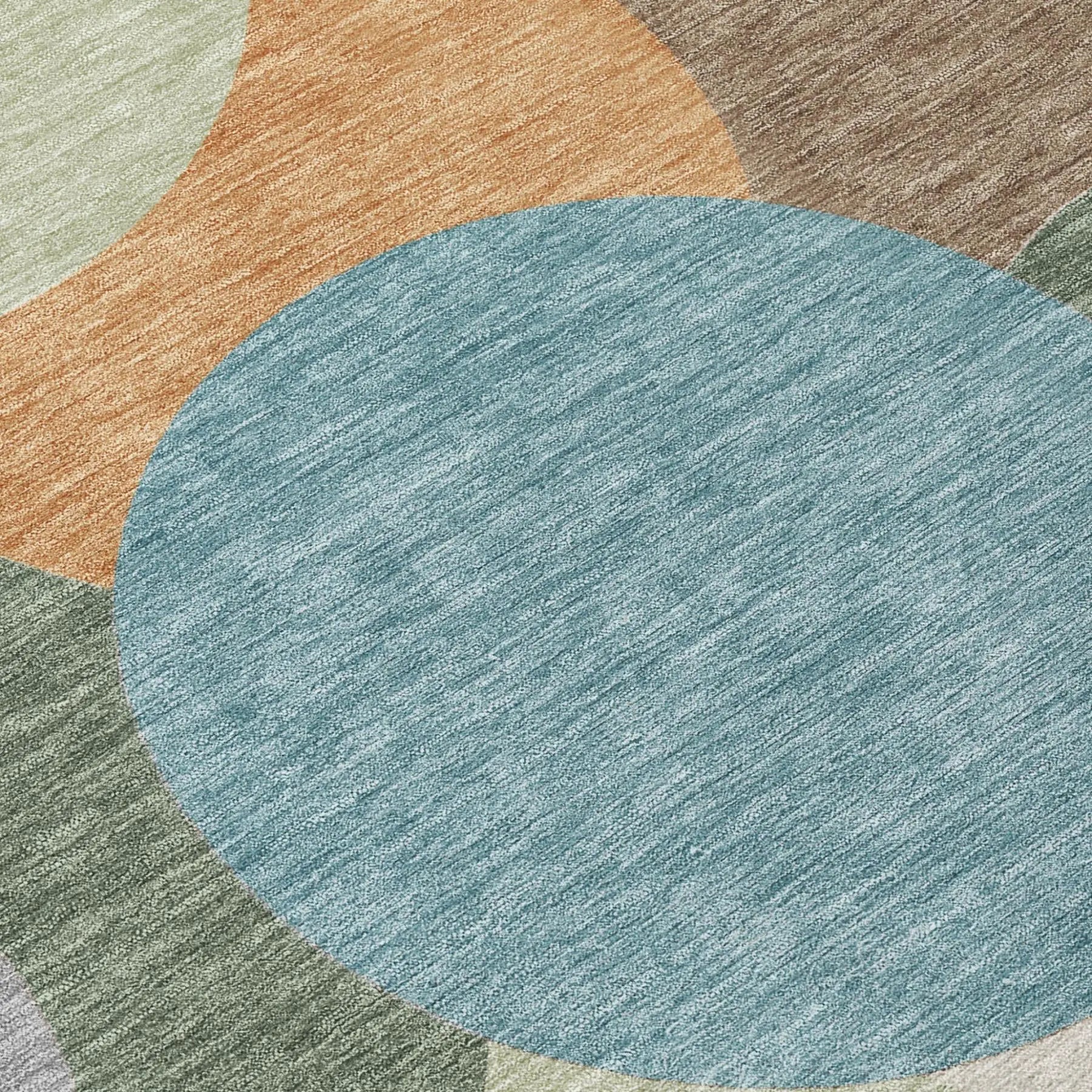 9' X 12' Teal Blue And Silver Geometric Washable Indoor Outdoor Area Rug Homeroots Outdoor