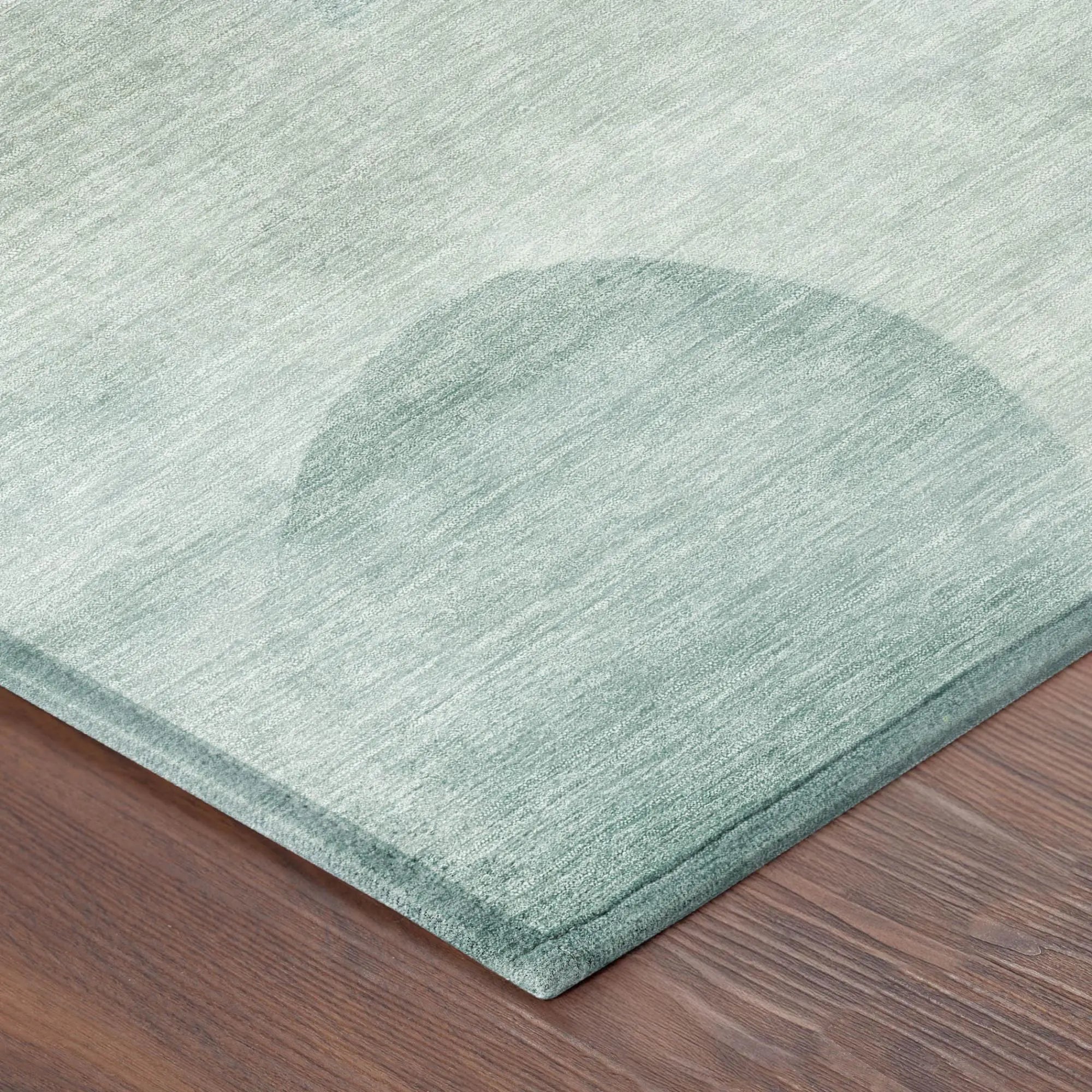 9' X 12' Teal Blue And Silver Geometric Washable Indoor Outdoor Area Rug Homeroots Outdoor
