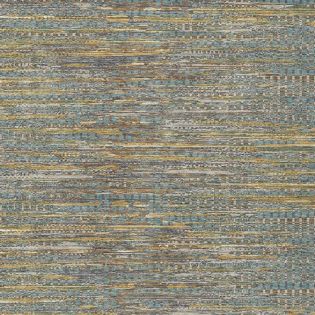 9' X 12' Teal Blue And Taupe Abstract Washable Indoor Outdoor Area Rug Homeroots Outdoor