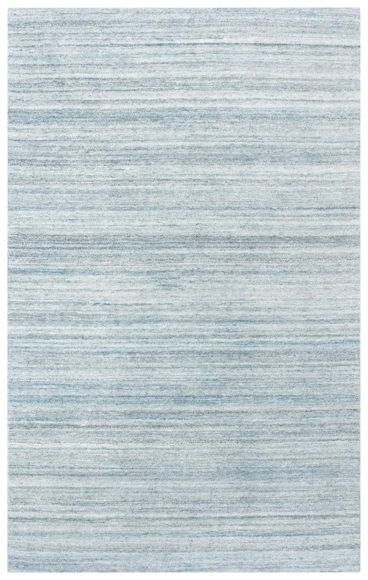9' X 12' Teal Dark Gray And Ivory Striped Hand Tufted Area Rug Homeroots Home Decor