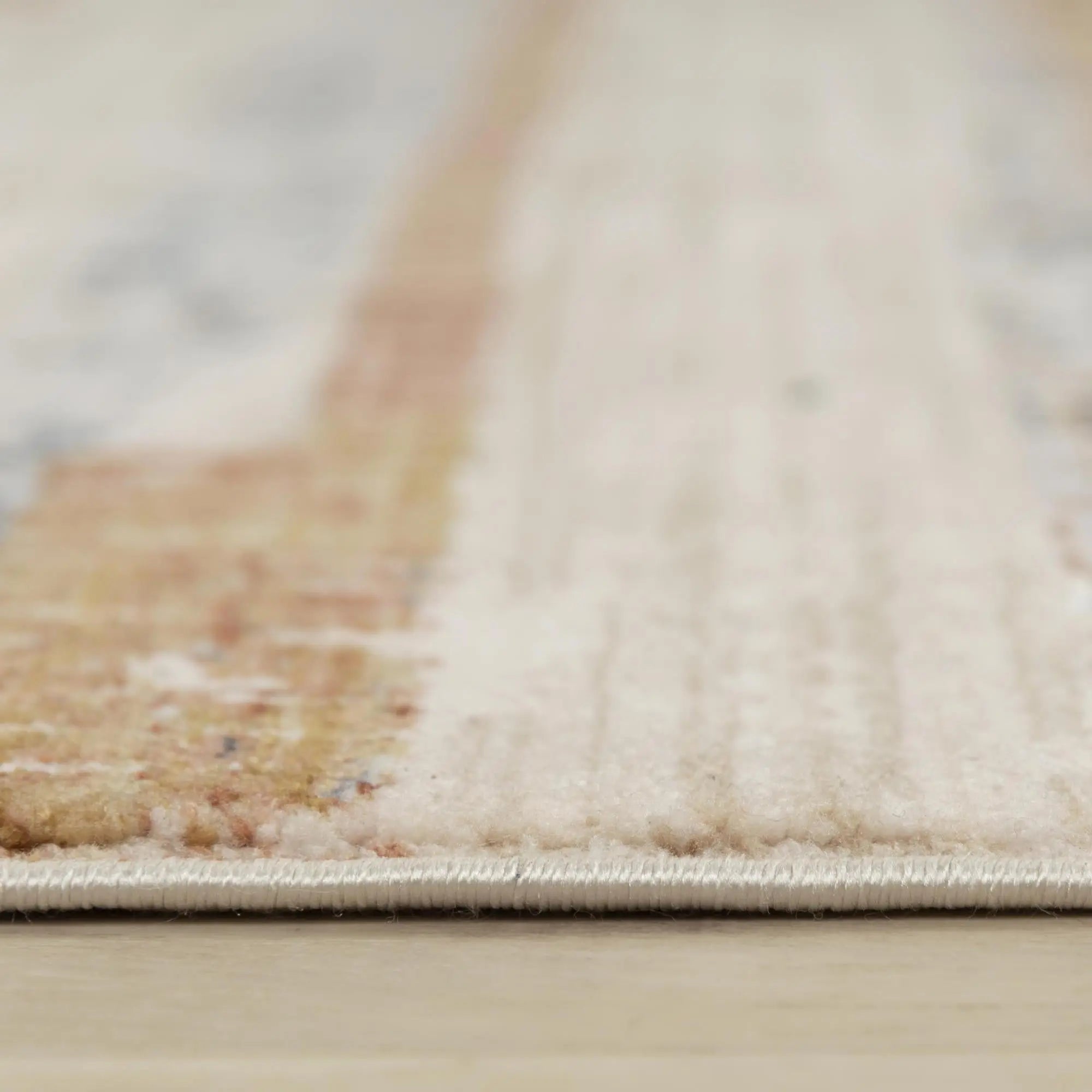 9' X 12' Terra Cotta And Blue Striped Area Rug Homeroots Home Decor