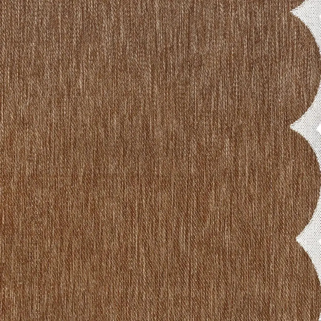 9' X 12' Terra Cotta And Cream Indoor Outdoor Area Rug Homeroots Outdoor
