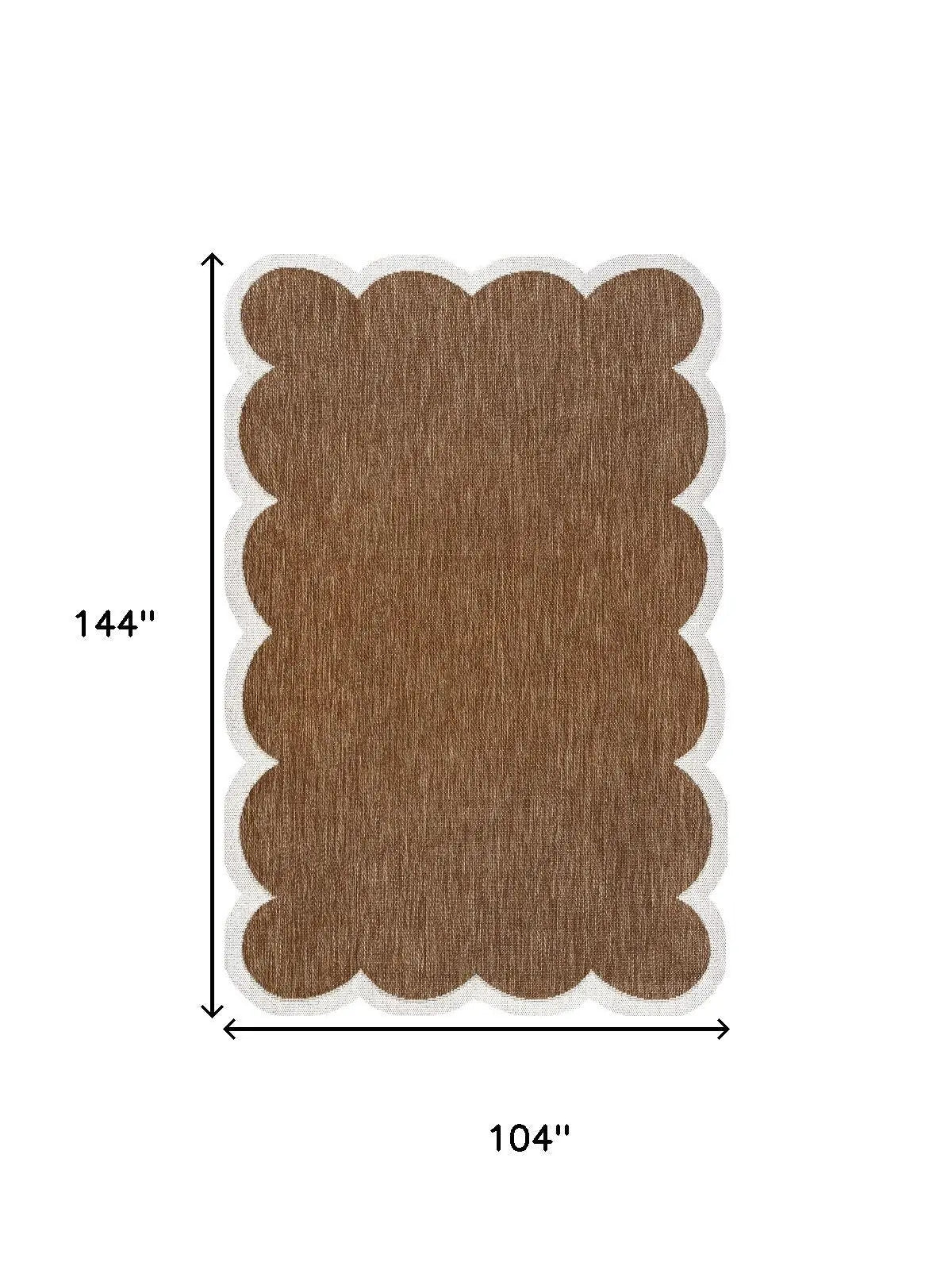 9' X 12' Terra Cotta And Cream Indoor Outdoor Area Rug Homeroots Outdoor
