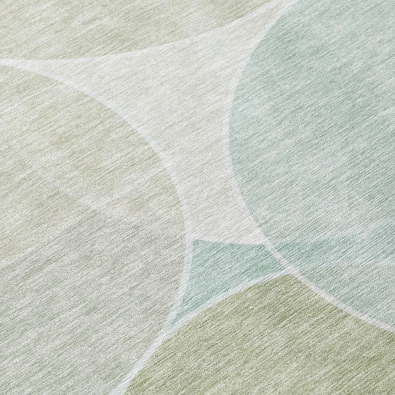 9' X 12' Turquoise And Teal Blue Geometric Washable Indoor Outdoor Area Rug Homeroots Outdoor