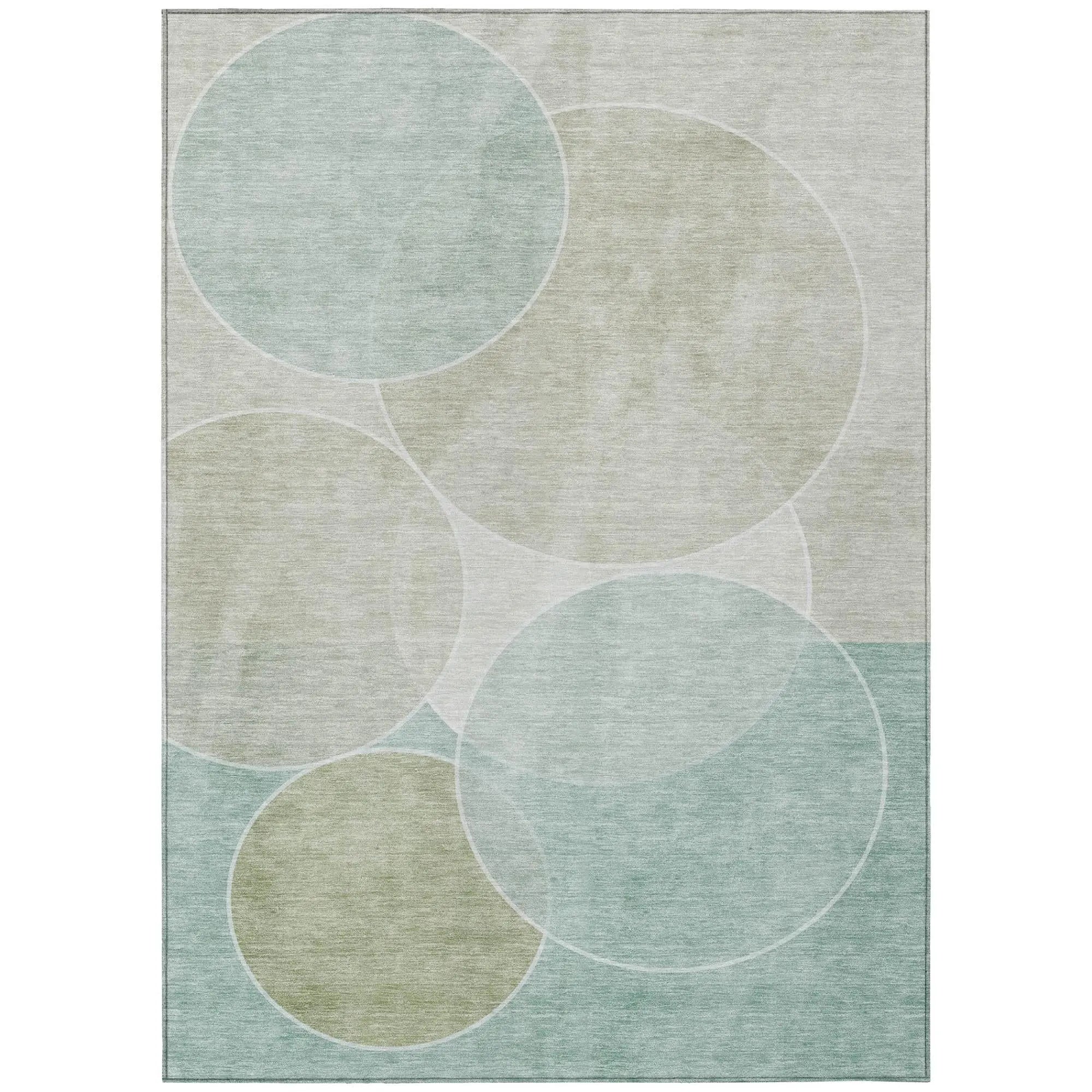 9' X 12' Turquoise And Teal Blue Geometric Washable Indoor Outdoor Area Rug Homeroots Outdoor