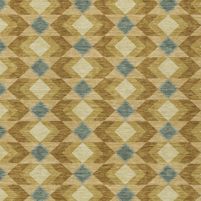 9' X 12' Walnut And Brown Geometric Washable Indoor Outdoor Area Rug Homeroots Outdoor