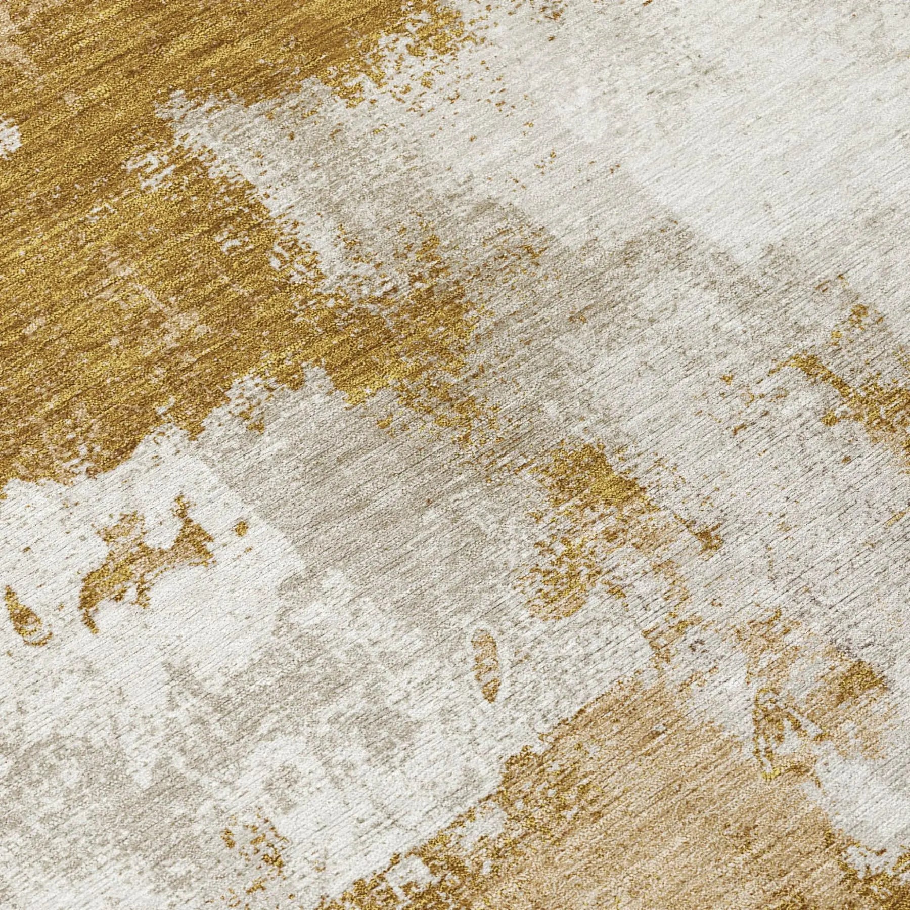 9' X 12' Walnut And Gold Abstract Washable Indoor Outdoor Area Rug Homeroots Outdoor