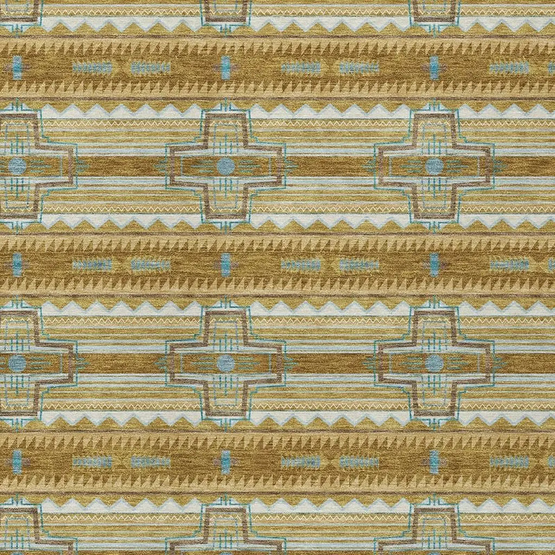 9' X 12' Walnut And Graphite Tribal Washable Indoor Outdoor Area Rug Homeroots Outdoor