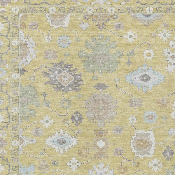 9' X 12' Wheat And Ivory Oriental Washable Indoor Outdoor Area Rug Homeroots Outdoor